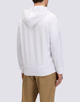 FELPA UOMO IN COTONE DEGARZATO CON FULL ZIP E CAPPUCCIO