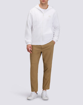 FELPA UOMO IN COTONE DEGARZATO CON FULL ZIP E CAPPUCCIO