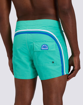 ICONIC TAFFETA FIXED WAIST SHORT SWIMSUIT