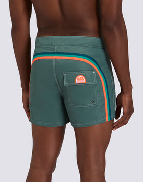 ICONIC TAFFETA FIXED WAIST SHORT SWIMSUIT