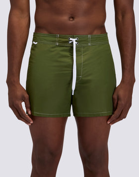 ICONIC TAFFETA FIXED WAIST SHORT SWIMSUIT