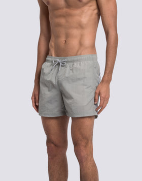 SHORT SWIMSHORTS WITH ELASTICATED WAIST AND CRINKLED