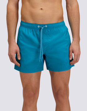 MEN'S SHORT SWIMSHORTS WITH ELASTIC WAIST AND CRINKLED WAIST