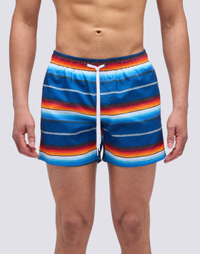 MAILLOT DE BAIN COURT À TAILLE ÉLASTIQUE ET IMPRIMÉ RAYURES EL PASO