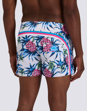 COSTUME DA BAGNO UOMO CORTO VITA ELASTICATA POLIESTERE RICICLATO REPREVE® CON STAMPA TROPIC DANCE