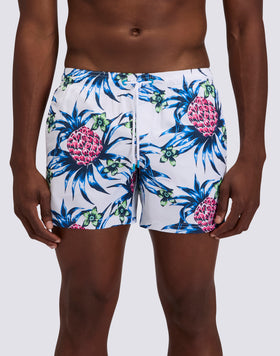 COSTUME DA BAGNO UOMO CORTO VITA ELASTICATA POLIESTERE RICICLATO REPREVE® CON STAMPA TROPIC DANCE