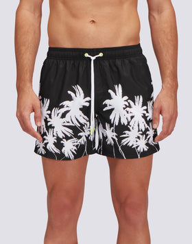 COSTUME DA BAGNO CORTO VITA ELASTICATA REPREVE® CON STAMPA BLACK PALM