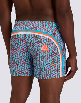 COSTUME DA BAGNO UOMO CORTO VITA ELASTICATA POLIESTERE RICICLATO REPREVE® CON STAMPA FRUIT FIESTA