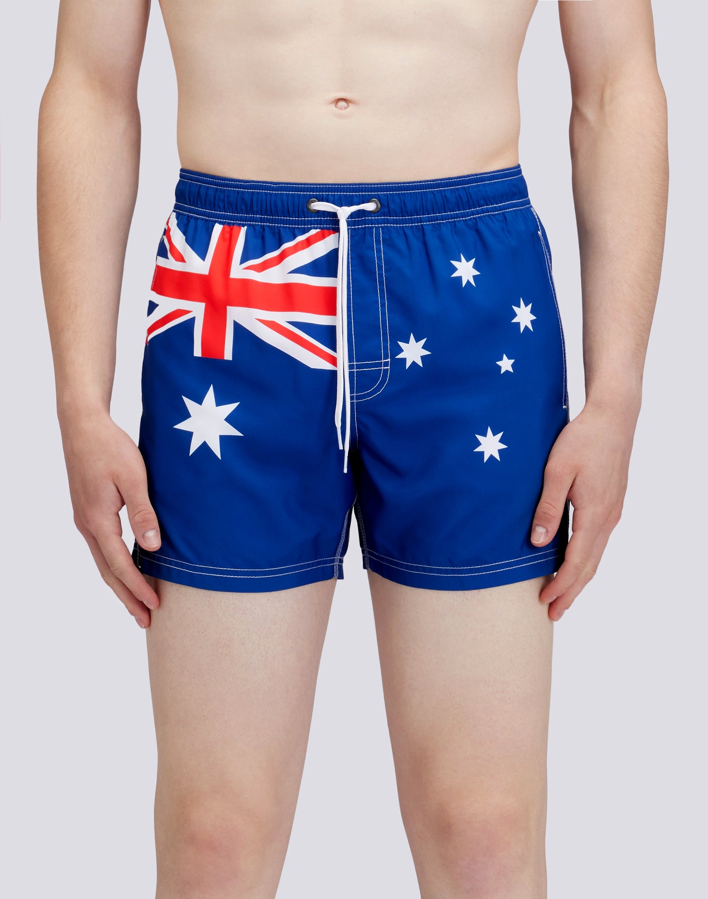 SHORT SWIM SHORTS WITH AN ELASTICATED WAISTBAND RECYCLED POLYESTER REPREVE® AUSTRALIA FLAG