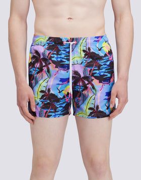 COSTUME DA BAGNO CORTO VITA ELASTICATA POLIESTERE RICICLATO REPREVE® CON STAMPA HAWAIIAN POP