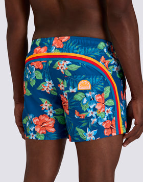 COSTUME DA BAGNO UOMO CORTO VITA ELASTICATA POLIESTERE RICICLATO REPREVE® CON STAMPA ISLAND BLISS