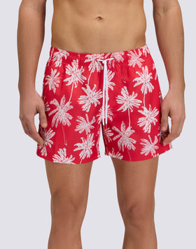 COSTUME DA BAGNO UOMO CORTO VITA ELASTICATA POLIESTERE RICICLATO REPREVE® CON STAMPA PALM OASIS