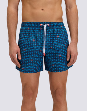 BAÑADOR DE HOMBRE DE CINTURA ELÁSTICA, DE POLIÉSTER RECICLADO REPREVE® CON ESTAMPADO SUNCRAB