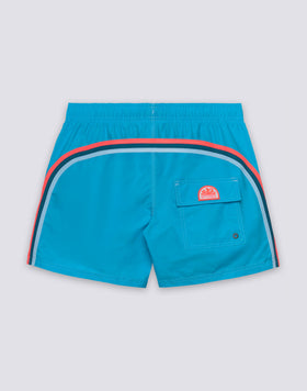 MAILLOT DE BAIN ICONIQUE EN TAFFETAS TAILLE COURTE ÉLASTIQUE