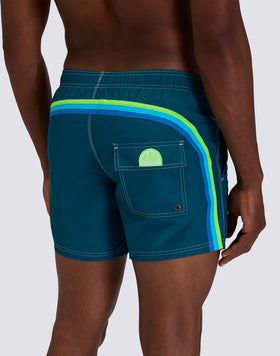 ICONIC TAFFETA MEN'S SHORT ELASTIC WAIST SWIMSHORTS