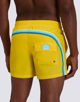 ICONIC TAFFETA MEN'S SHORT ELASTIC WAIST SWIMSUIT