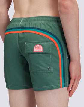 ICONIC TAFFETA SHORT SWIMSHORTS WITH ELASTIC WAIST