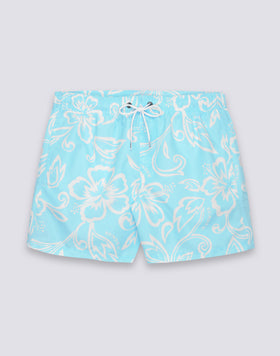 COSTUME DA BAGNO UOMO CORTO VITA ELASTICATA STAMPA ARCHIVE HIBISCUS SK23