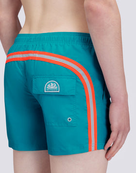 TRAJE DE BAÑO CORTO CINTURA ELÁSTICA ICONIC TAFETÁN ARCO IRIS 2 COLORES