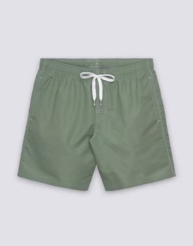 ICONIC TAFFETA MEN'S MID-LENGTH ELASTIC WAIST SWIMSHORTS