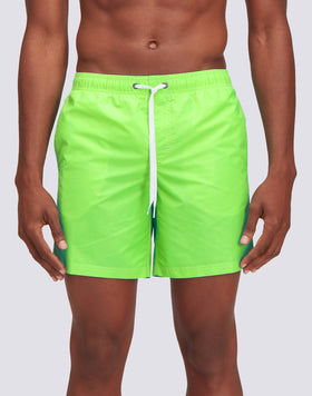 ICONIC TAFFETA STRETCH WAIST MID-LENGTH SWIM SHORTS