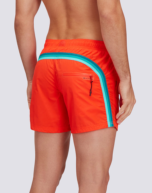 MEMORY STRETCH WAIST SWIM TRUNKS