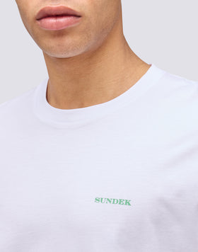 T-SHIRT WITH PALM TRIPS SK23 HIBISCUS PRINT