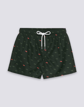 COSTUME DA BAGNO CORTO VITA ELASTICATA STAMPA MONOGRAM IN POLY RICICLATO