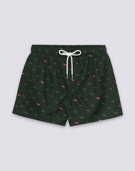 COSTUME DA BAGNO CORTO VITA ELASTICATA STAMPA MONOGRAM IN POLY RICICLATO