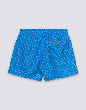 COSTUME DA BAGNO UOMO CORTO VITA ELASTICATA STAMPA PALMAS IN POLY RICICLATO