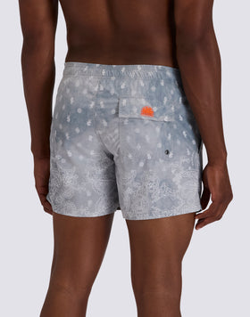 COSTUME DA BAGNO UOMO CORTO VITA ELASTICATA STAMPA PAISLEY BANDANA IN POLY RICICLATO
