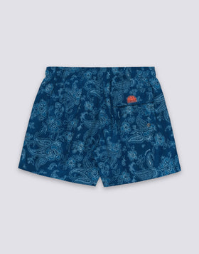 COSTUME DA BAGNO UOMO CORTO VITA ELASTICATA STAMPA HIBI PAISLEY IN POLY RICICLATO