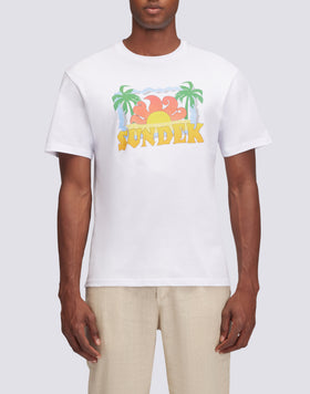 T-SHIRT AVEC IMPRESSION DE PALMIER D'ARCHIVES