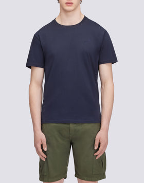 PLAIN T-SHIRT WITH EMBROIDERY