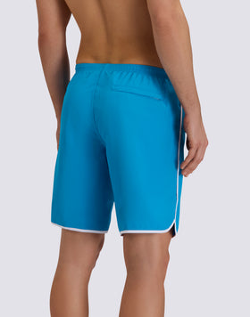 COSTUME DA BAGNO UOMO LUNGO CON VITA ELASTICATA E SPACCHI LATERALI ROTONDI