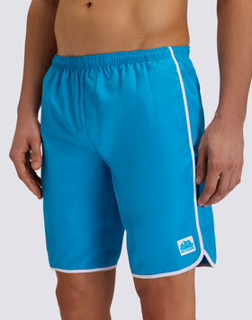 COSTUME DA BAGNO UOMO LUNGO CON VITA ELASTICATA E SPACCHI LATERALI ROTONDI