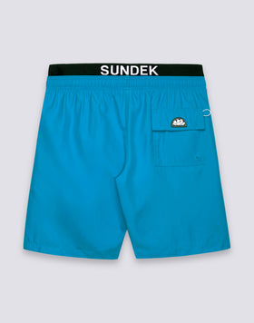 COSTUME DA BAGNO UOMO LUNGO VITA ELASTICATA CON ELASTICO LOGO
