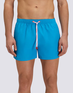 COSTUME DA BAGNO UOMO CORTO VITA ELASTICATA CON PIPING IN POLIESTERE RICICLATO REPREVE®