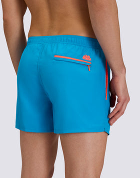 COSTUME DA BAGNO UOMO CORTO VITA ELASTICATA CON PIPING IN POLIESTERE RICICLATO REPREVE®
