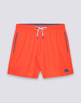 LONG SWIMWEAR WITH ELASTICATED WAIST AND REPREVE® RECYCLED POLYESTER PIPING