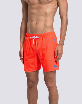 LONG SWIMWEAR WITH ELASTICATED WAIST AND REPREVE® RECYCLED POLYESTER PIPING
