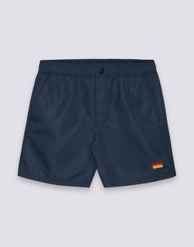 BAÑADOR CON CINTURA ELÁSTICA DE NYLON TAFETÁN CON EFECTO DESGASTADO