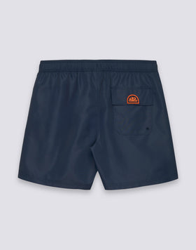 BAÑADOR CON CINTURA ELÁSTICA DE NYLON TAFETÁN CON EFECTO DESGASTADO