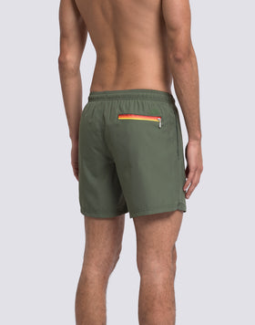 COSTUME DA BAGNO UOMO MEDIO VITA ELASTICATA IN POLESTERE RICICLATO REPREVE® CON DETTAGLIO TRICOLORE