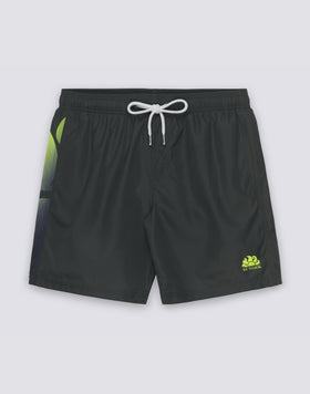 COSTUME DA BAGNO UOMO LUNGHEZZA MEDIA CON STAMPA LOGO SFUMATO