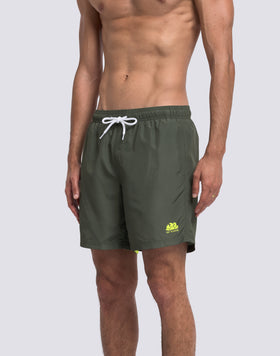 COSTUME DA BAGNO UOMO LUNGHEZZA MEDIA CON STAMPA LOGO SFUMATO
