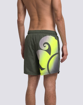 COSTUME DA BAGNO UOMO LUNGHEZZA MEDIA CON STAMPA LOGO SFUMATO