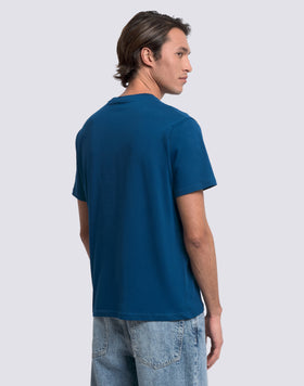 MEN'S CREW NECK T-SHIRT WITH TIDAL SURFER PRINT