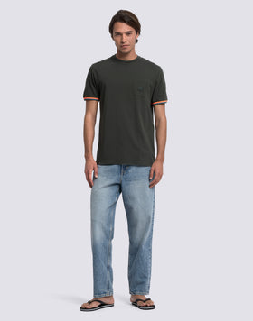 T-SHIRT UOMO FINN A GIROCOLLO CON TASCHINO