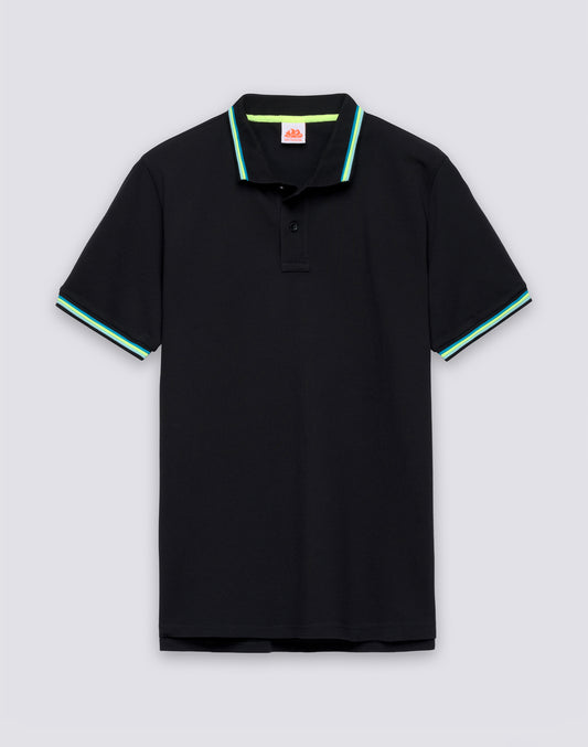 POLO BRICE IN COTONE PIQUET CON DETTAGLI TRICOLOR